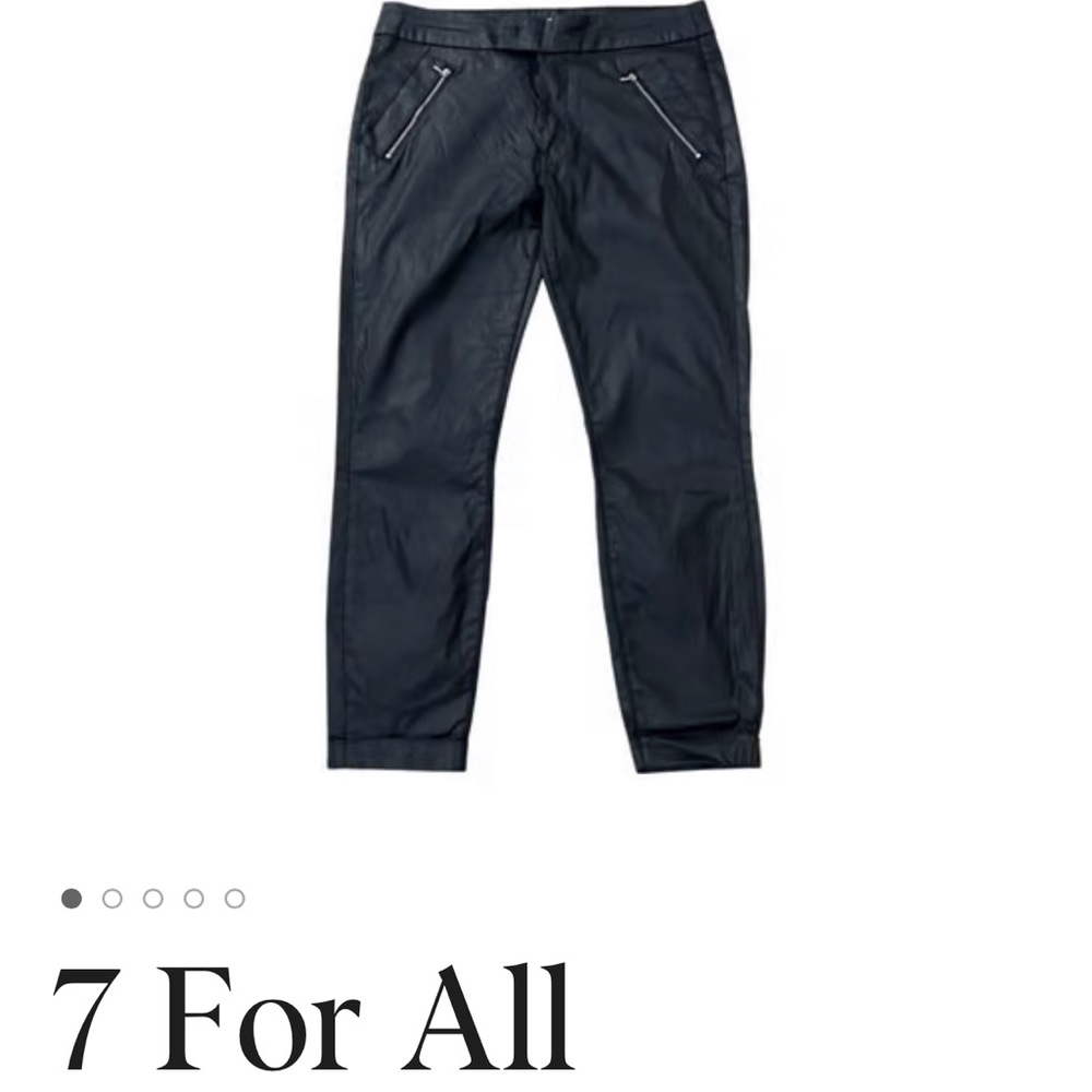 NWT 7 for all Mankind black coated pants